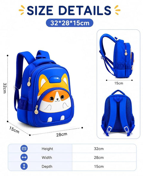 Kids Blue Fox School Backpack