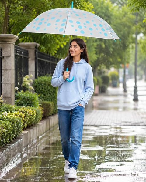 Classy Polka Dot Umbrella for Women & Girls