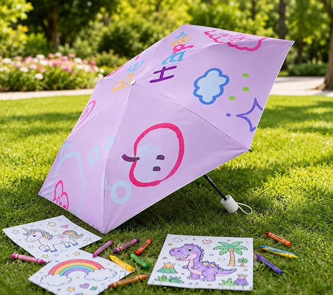All Over Print 5 Fold Mini Travel Umbrella