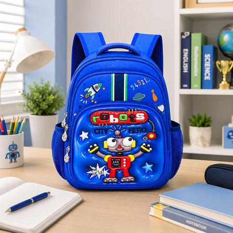 Kids 3D Cartoon School Bag with Multi Compartments & Pockets