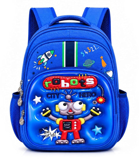 Kids 3D Cartoon School Bag with Multi Compartments & Pockets