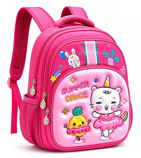 Kids 3D Cartoon School Bag with Multi Compartments & Pockets