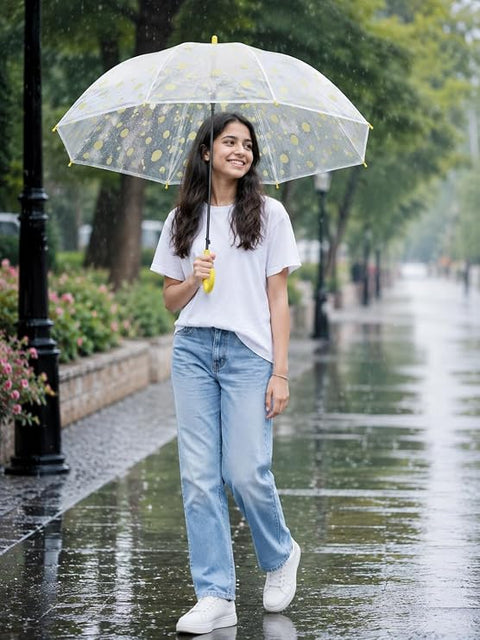 Classy Polka Dot Umbrella for Women & Girls