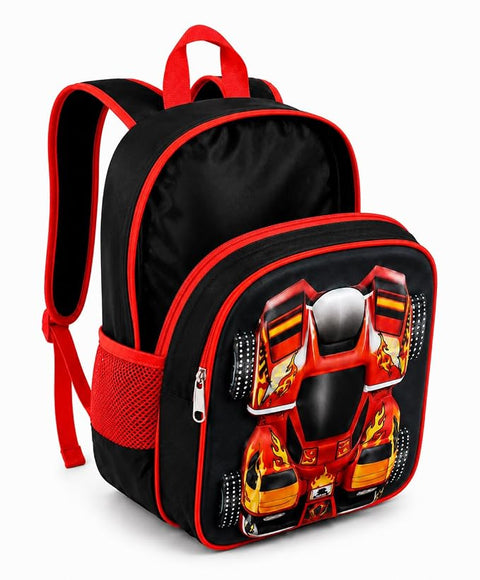 3D Racing Car School Backpack For Kids
