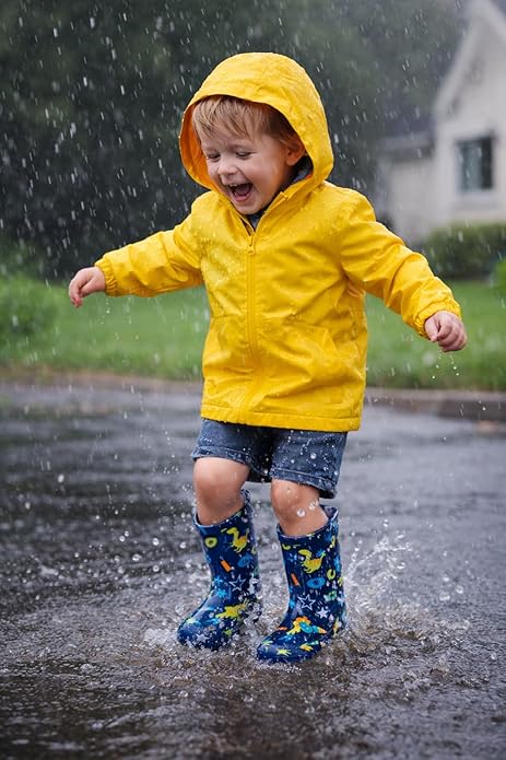 Kids Dino Print Rain Boots