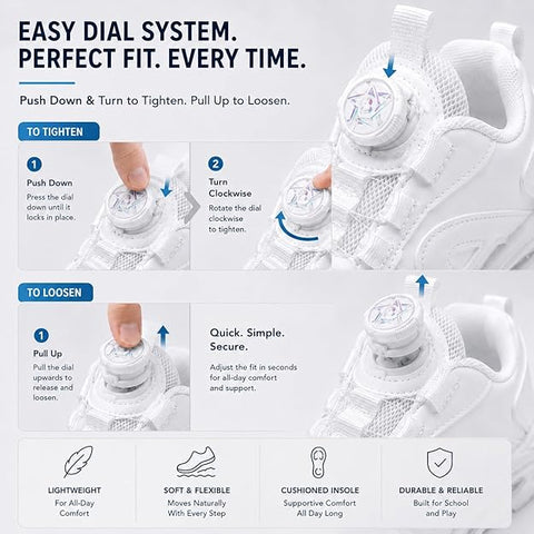 Smart Dial School Shoes for Boys & Girls