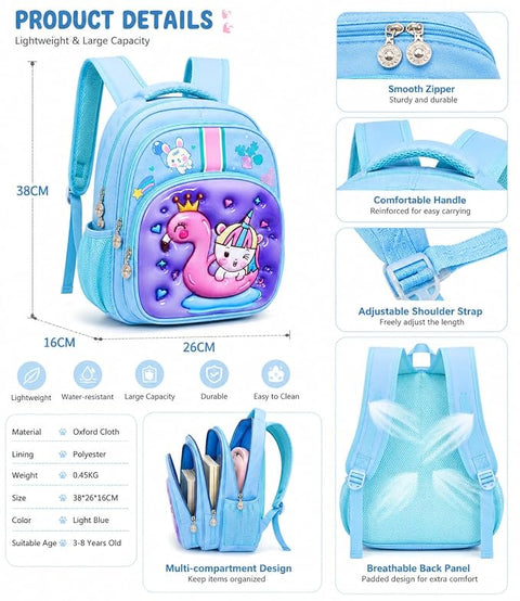 Kids Backpack with 3D Cartoon Design