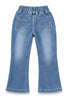 Girls Butterfly Embellished Flared Denim Jeans