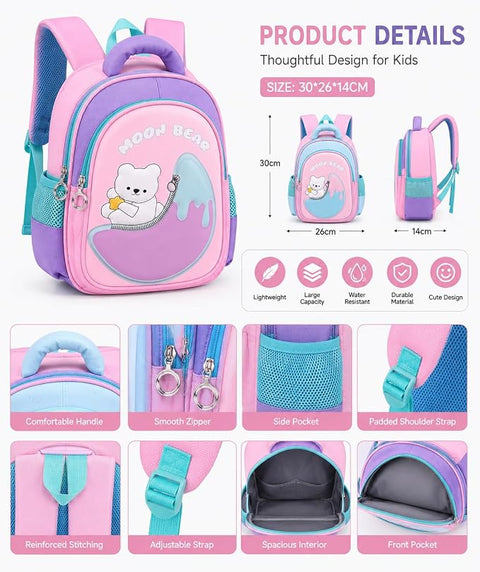 Kids Cute Moon Bear Preschool Bag