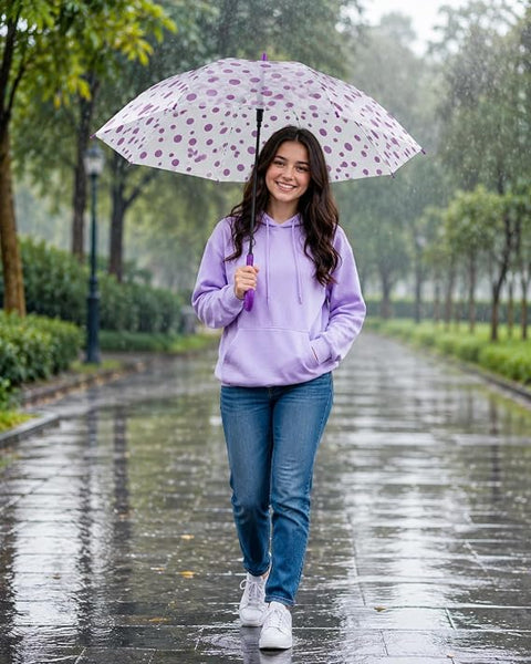 Classy Polka Dot Umbrella for Women & Girls