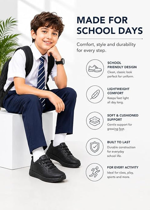 Stretch Elastic Lace School Shoes for Boys n Girls