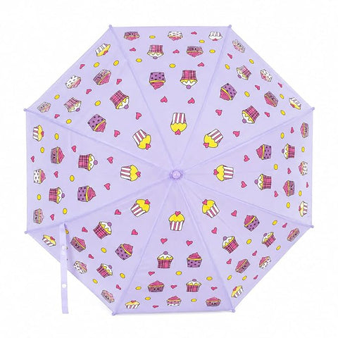 Kids Cupcake Colour Changing Magic Umbrella with Whistle