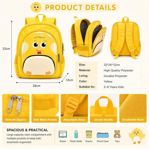 Cute 3D Animal Kids Backpack School Bag for Boys n Girls