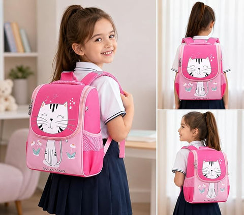 Kids Cartoon Flap School Backpack for Boys & Girls