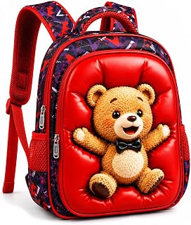 3D Puffy Cartoon Backpack School Bag for Kids