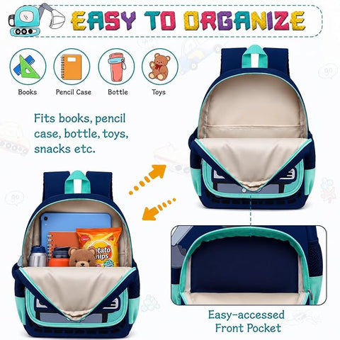Kids Excavator Construction Vehicle School Bag