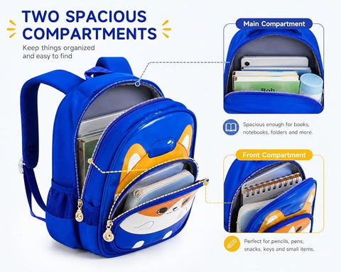 Kids Blue Fox School Backpack
