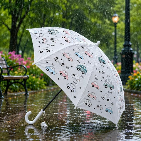 Kids Car Colour Changing Magic Umbrella with Whistle