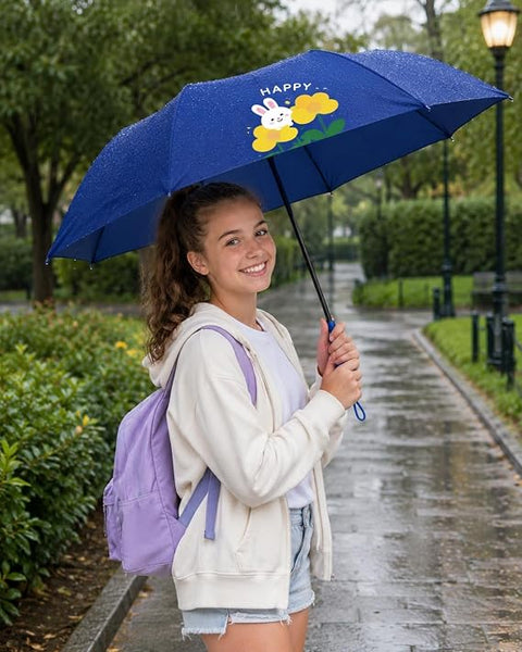 Bunny 5 Fold Compact EVA Umbrella with Carry Cover