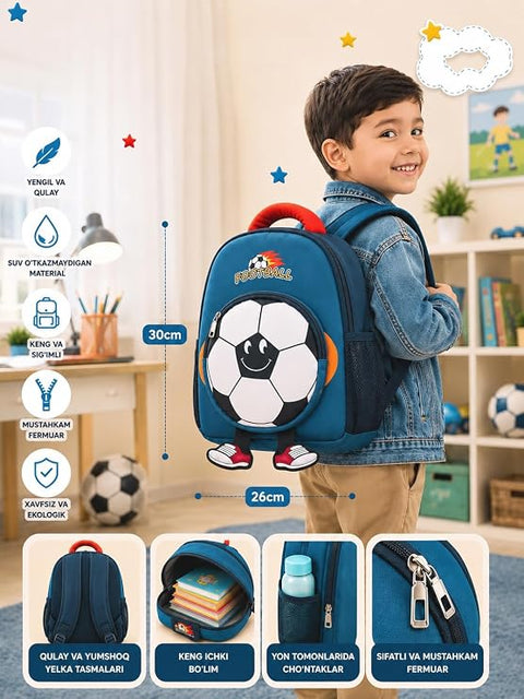 Football Kids Backpack for Boys & Girls