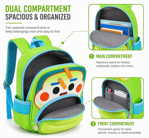 Kids Green Frog School Backpack