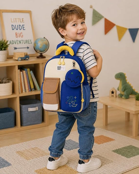Kids Dino & Bunny School Bag Backpack with Coin Purse
