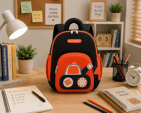 Kids Excavator Preschool School Bag | Construction JCB Backpack