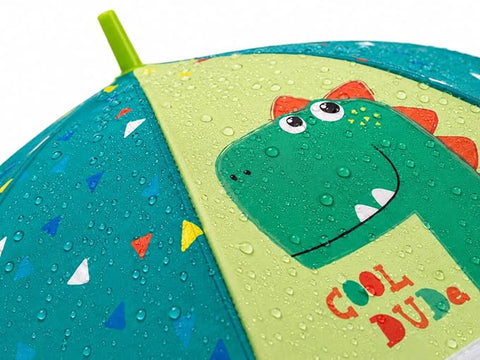 Kids Auto Open Dinosaur Rain Umbrella