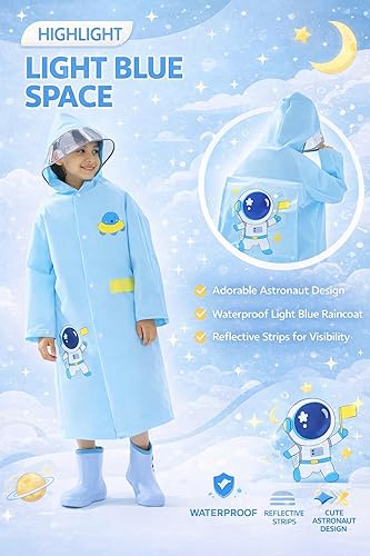 Kids Astronaut Hood Raincoat