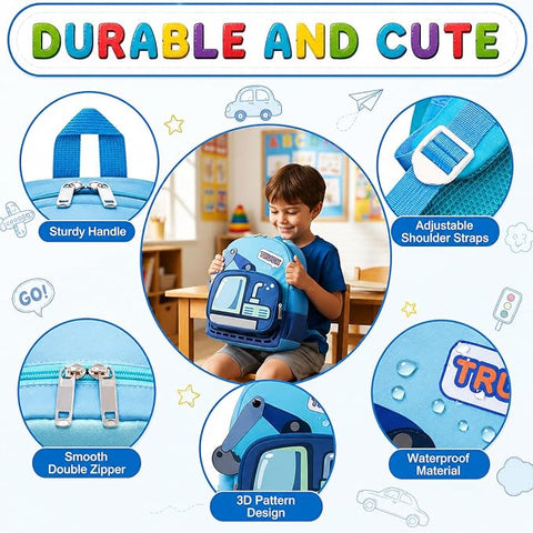 Kids Excavator Construction Vehicle School Bag