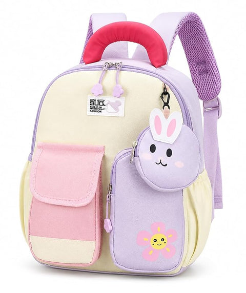 Kids Dino & Bunny School Bag Backpack with Coin Purse