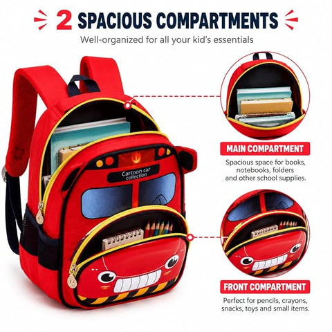 3D Cartoon School Bag Backpack for Kids