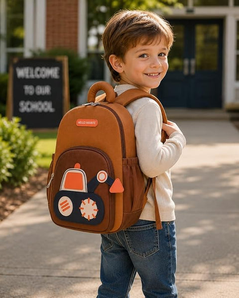 Kids Excavator Preschool School Bag | Construction JCB Backpack