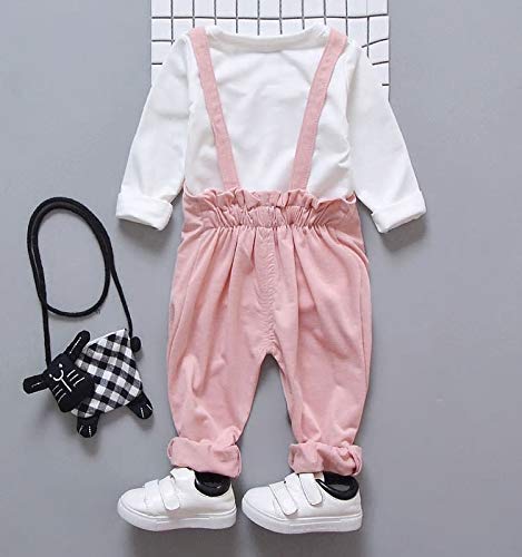 Kids Cute Bunny Hamster Full-sleeve Dungaree Set