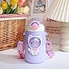 Kids Premium Kitty Themed Water Bottle With Shoulder Strap-550Ml