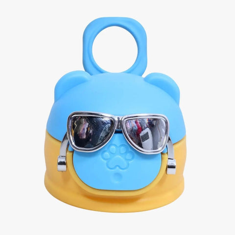 Kids Leak proof School Bottle With Flip-Top Straw Lid, DIY Stickers  And Shoulder Straps-550Ml