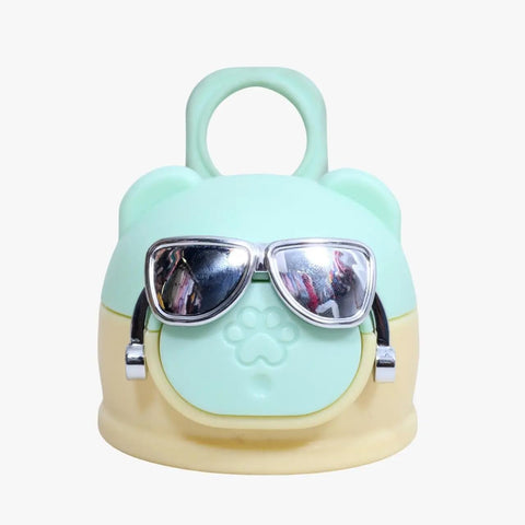 Kids Leak proof School Bottle With Flip-Top Straw Lid, DIY Stickers  And Shoulder Straps-550Ml