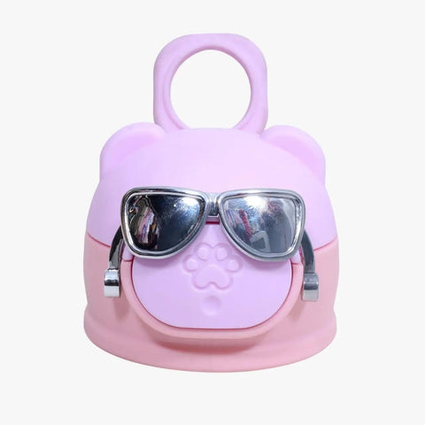 Kids Leak proof School Bottle With Flip-Top Straw Lid, DIY Stickers  And Shoulder Straps-550Ml