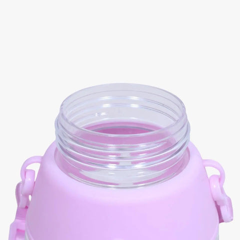 Kids Leak proof School Bottle With Flip-Top Straw Lid, DIY Stickers  And Shoulder Straps-550Ml