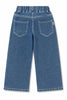 Embellished Wide Leg Studded Denim Jeans for Girls