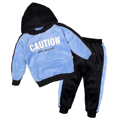 Kids Winter Warm Pull-over Sweatshirt Hoodie & Pajama Set