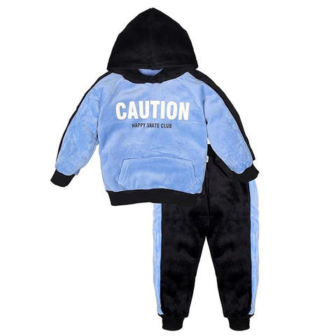 Kids Winter Warm Pull-over Sweatshirt Hoodie & Pajama Set