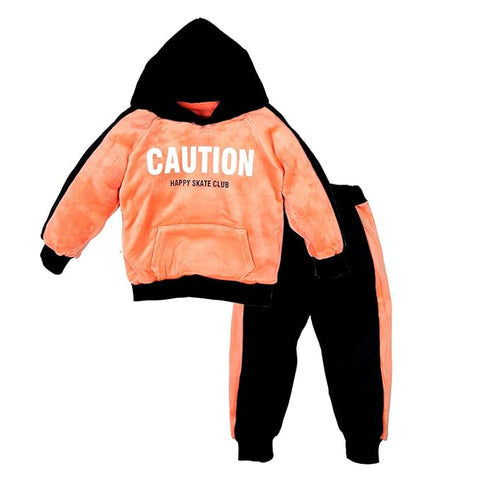 Kids Winter Warm Pull-over Sweatshirt Hoodie & Pajama Set