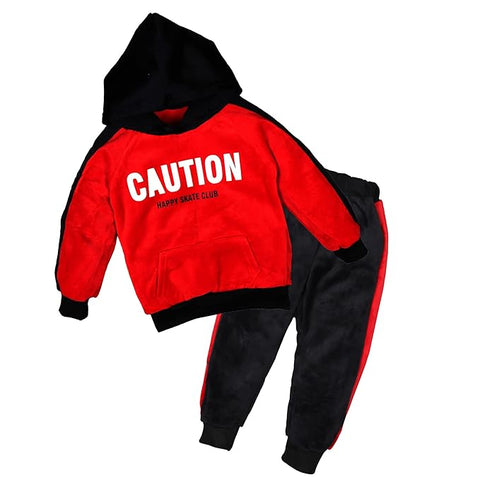 Kids Winter Warm Pull-over Sweatshirt Hoodie & Pajama Set