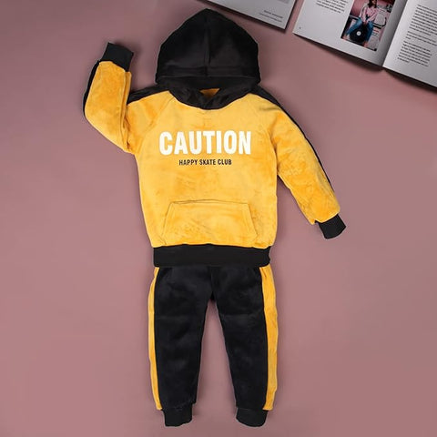Kids Winter Warm Pull-over Sweatshirt Hoodie & Pajama Set