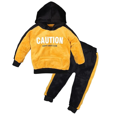 Kids Winter Warm Pull-over Sweatshirt Hoodie & Pajama Set