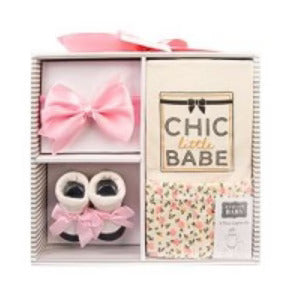 Pink Newborn Baby Girl 4Piece Layette Gift Set