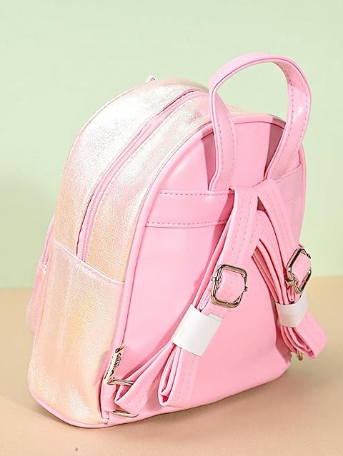 Girl’s Luxurious Shiny Shimmer Glitter Light Pink 🦄 Unicorn Mini Bag Backpack Party Picnic Fancy Fashion School Bag Backpack for Girls