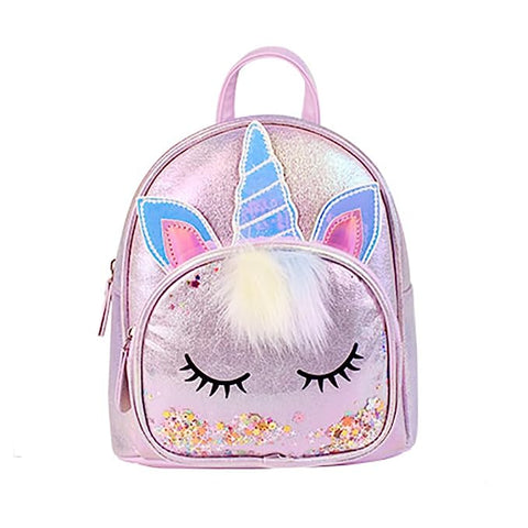 Girl’s Luxurious Shiny Shimmer Glitter Purple 🦄💜 Unicorn Mini Bag Backpack Party Picnic Fancy Fashion School Bag Backpack for Girls