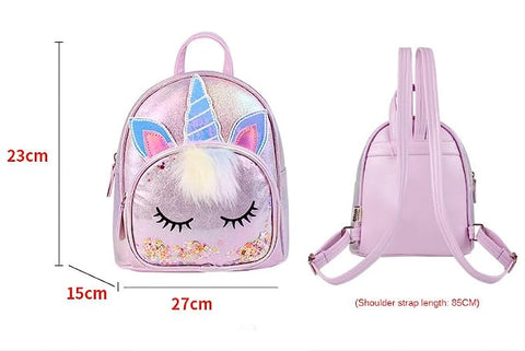Girl’s Luxurious Shiny Shimmer Glitter Purple 🦄💜 Unicorn Mini Bag Backpack Party Picnic Fancy Fashion School Bag Backpack for Girls